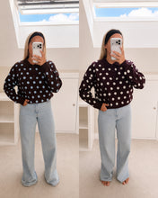 Load image into Gallery viewer, Rylee - Polkadot rugby style knit jumper
