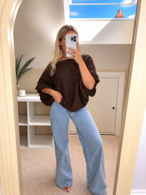 Load image into Gallery viewer, Rosa - Oversized adjustable bubble sleeve knit jumper
