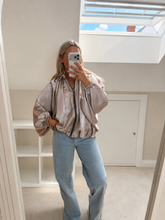 Load image into Gallery viewer, Kennedy - Premium satin balloon oversized jacket
