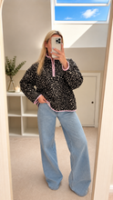 Load image into Gallery viewer, Cici - Bambi print fleece sweatshirt with colour trim
