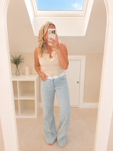Load image into Gallery viewer, Molly - Ruffle neck ribbed tops
