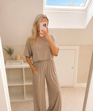 Load image into Gallery viewer, Penny - Soft ribbed cuffed lounge set with elasticated waist and balloon style top
