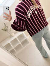 Load image into Gallery viewer, Lydia - Berry and pink stripe jumper
