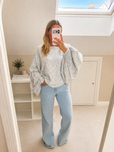 Load image into Gallery viewer, Orla - Soft balloon sleeve lace trim jumper
