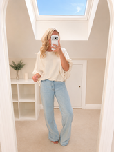Load image into Gallery viewer, Rosa - Oversized adjustable bubble sleeve knit jumper

