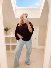 Load image into Gallery viewer, Rosa - Oversized adjustable bubble sleeve knit jumper
