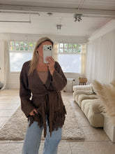 Load image into Gallery viewer, Ellen - Chocolate tassel chunky cardigan
