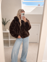 Load image into Gallery viewer, Eden - Premium super soft hoodie zip up faux fluffy fur jacket
