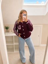 Load image into Gallery viewer, Matilda - LA slogan stripe knit jumper
