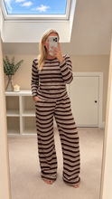 Load image into Gallery viewer, Tia - Stripe long sleeve lounge set
