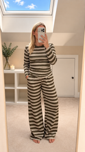 Load image into Gallery viewer, Tia - Stripe long sleeve lounge set
